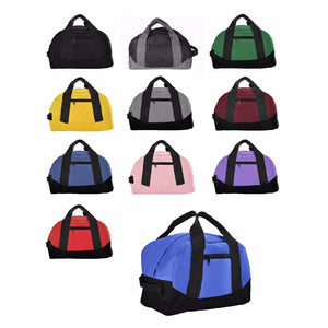 DALIX 12" Small Duffle Bag Gym Mini Travel Overnight Bag Black Gray Blue Red