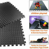 EVA Foam Exercise Floor Mat Gym Home Tiles Flooring Fitness Yoga Workout 24"x24"