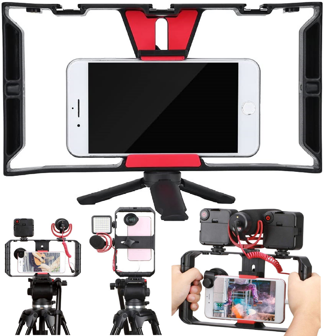 Cell Phone Stabilizer Rig Video Camera Cage Film Making for iPhone Samsung 4-7