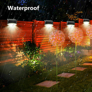 8 Solar LED Bright Deck Lights Outdoor Garden Patio Railing Decks Path Lighting