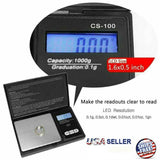 Digital Scale 1000g x 0.1g Jewelry Pocket Gram Gold Silver Coin Precise NEW