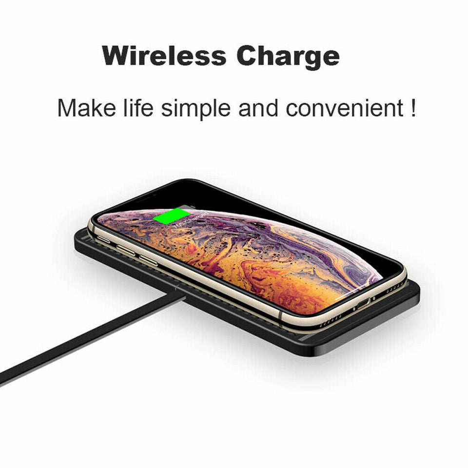 QI Wireless Car Phone Charger Fast Charging Pad Mat For iPhone Samsung Universal