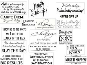 34 Motivational Wall Decals, Inspirational Quotes, Art, Decor, Stickers, & Vinyl