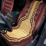 Car Wood Beaded Seat Cover Cushion Roller Chair Drive Back Relax Comfort Wooden