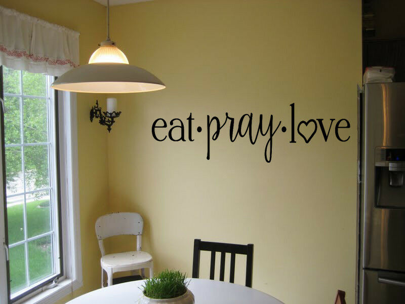 EAT PRAY LOVE KITCHEN CAFE DINER VINYL WALL DECAL LETTERING WORDS STICKER