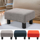 16” Cubed Modern Linen Fabric Pouf Footrest Ottoman Furniture